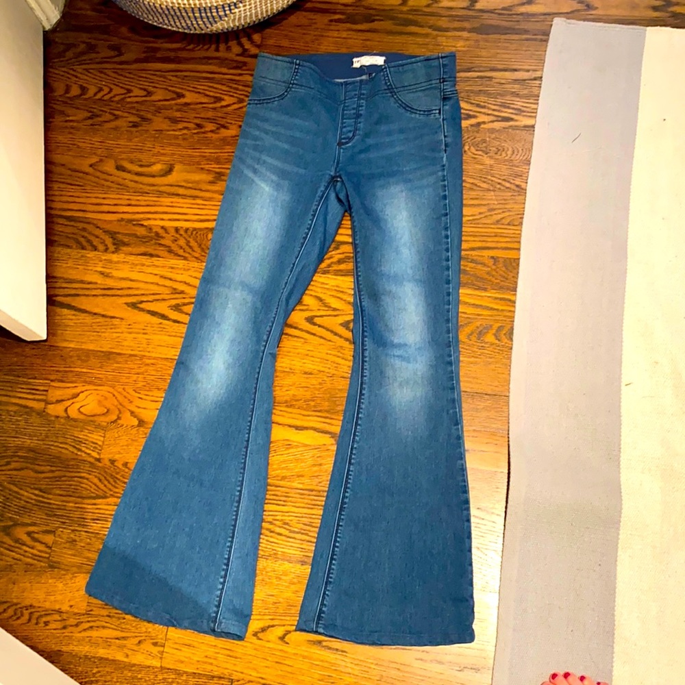Free people stretch flare jeans, size 26